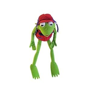 Vintage Kermit the Frog Plush Jim Henson Macys Red Vest Trapper Hat Muppets Toy